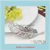 Hair Jewelry Jewelryhair Clips & Barrettes Ly Vintage Women Girls Alloy Leaf Clip Hairpin Princess Pins Aessories Do99 Drop Delivery 2021 Vg