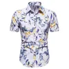 Hawaiian Shirt Mens Summer Beach Short Sleeve Shirts Men Casual Floral Print Oversize Aloha Shirt Loose Holiday Vacation Camisas 210524