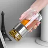 230ml 280ml Glass Water Bottle With Infuser Filter Separation Double Wall Leakproof