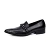 Dress Shoes Christia Bella Business Office Men Black Genuine Leather Plus Size Pointed Toe Man Banquet Party Formal 220223
