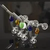 Tuyau de brûleur à mazout en serpentin coloré Tuyaux d'eau en verre portables Bol épais Pyrex Downstem Rig Rond de petit pot Barboteur en verre Clou de tabac pour outil de fumer Nouveau type