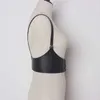 2019 Women's Wide Elastic Leather Belt Casual Corset Belt Shoulder Straps Decoration Waist Belt Girl Dress Suspenders Q0624