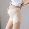 Bas de maternité Leggings court dentelle pantalon de grossesse élastique sécurité vêtements enceintes ample confortable pour les femmes