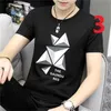 Ijs zijde t-shirt mannen Koreaanse versie van de trend zelfontplooiing tij merk halve mouw 210420