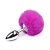 NXY Giocattoli anali Soffice vera pelliccia Bunny Tail Plug Metallo Silicone Coppie Stopper Gioco di ruolo per adulti Ano Intimità Sesso per uomini donne 12184279186