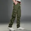 Men's Pants Cargo Multi Pocket Casual Tactical For Outdoor Sports Straight Loose Large Size Military