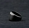 Enkel Ring Mode Vintage Silver Färg Män Rostfritt Stål Ring Populära Smycken