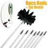 Flexible 8pcs Rods With 1pc Brush Head Chimney Cleaner Sweep Rotary Fireplaces Inner Wall Cleaning Brush Cleaner Chimneys Access 23183919