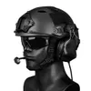 Nyaste taktiska headset med snabbhjälmskenadapter Militär Airsoft CS Shooting Headset Army Communication Tillbehör Q0630