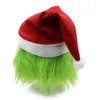 Santa Grinch Cosplay Mask Kerstmis maskers Handschoenen Prop Halloween X0803306Q