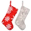 Noel çorap kar tanesi ile büyük hediye çantası Noel ağacı şömine asılı süsler Tatil süslemeleri XBJK2108