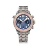 MEN039S Luxury Quartz Watch 21060422099001 Морское золото из нержавеющей стали мастер -мастер -синий