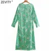 Kvinnor Elegant Animal Stars Print Casual Slim Midi Klänning Kontor Lady Chic Side Zipper Straight Kimono Vestido DS8210 210420