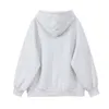 Brevtryck grå pullover kvinnor långärmad tröja hoodies lösa överdimensionerade streetwear casual höst vinter jumper rock 210909