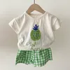 Baby Boy Girl Children's Suit Summer Children Kids s s Fruits T-Shirt + Shorts 2 Sets Clothes 210521