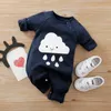 Spring and Autumn Baby Moon Cloud Jumpsuit for Unisex BodySuits Clothes 210528