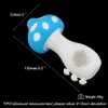 Pipe à fumer en silicone, 4.3 pouces, brûleur à huile, cuillère, tuyaux à main en forme de champignon avec bol en verre en forme de maïs, portable