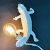 Tafellampen Nordic Hagedis Lamp Moderne Leuke LED Hars Dier Kameleon Nachtlampje Slaapkamer Woonkamer Home Decor Fixtures237k