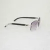 2022 Factory Wholesale Nouveau Vintage Wood Natural Sunglasses surdimensionnés Hommes Blanc Blanc Buffalo Charon Shades Wheless Wooden Eyewear pour un club de conduite Oculos