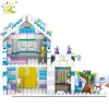 Huiqibao 351pcs Lilith Ice House Castle Building Blocks Girl Friends Castle Princess Figurer Tegel Leksaker För Barn X0902