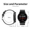 Smartwatches 2021 Qualité de luxe Smart Montre Smart Men ZL02 Plein Touch Femmes Smartwatch Sports Podomètre temps réel IP67 Bluetooth pour iOS Android