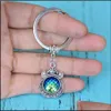 Key Rings Jewelry Wholesale Mermaid Keychain Mirror Creative Metal Pendant Aessories Custom Gifts Chain Ring Diy Fit 450 Drop Delivery 2021