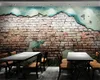 Beibehang Vintage rode baksteen cement textuur behang persoonlijkheid Nordic geometrie restaurant bar achtergrond behang