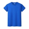 men and women round neck solid color T-shirt summer cotton bottoming short-sleeved half-sleeved U7LT2i