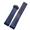 Titta på Band för Tag Heuer Carrera Curved End Waterproof Strap Accessories TPU Silicone Rubber Armband Chain303S285Z