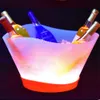 2021 12L LED Rechargeable Ice Buckets 6 Color Bars Nightclubs Light Up Champagne Wine Bottle Holders Beer whisky Cooler