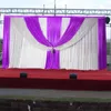 Party Decoration 3m High X 6m Width Wedding Backdrop With Swags Event And Fabric Purple Curtains Including Middle Sequin