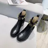 Australia Mujeres Martin Botines Fahsion Zapatos Desierto Botas Bordadas Plataforma Botas de cuero Señoras Botines de tacón medio 65141