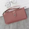 Portafogli per monete di grande capacità Portafogli per carte Portafogli moda Pelle PU Portamonete lungo da donna Carteras