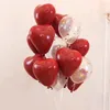 10 pouces Double couche rouge amour coeur ballon salle de mariage fond décoration ballons fête d'anniversaire mise en scène décoration