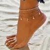 2021 Modyle Vintage Beach Foot Anklet för kvinnor Bohemian Female Anklets Sommararmband på benet Smycken