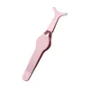 Eyebrow Tweezers Steel Slanted Tip Face Hair Removal Curler Clip Brow Trimmer Makeup Tool for Beauty