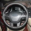 Coperchio ruota per auto in pelle artificiale nera a mano per Ford Ranger 2016 2017 2018 2019 Everest 2016 2017 2018 2018 20198730983