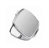 Nouveau miroir compact Rectangle blanc miroir de poche en argent miroir pliable cadeau de fête EWF5524