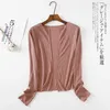 WOMENGAGA Summer Tops Korean Women Loose Casual Knitting Simple Full Sleeve Sweater Top Cardigan XEG6 210603