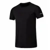 Hommes d'été Polyester T-Shirt hommes décontracté à manches courtes col rond T-shirt confortable couleur unie hauts t-shirts 210518