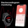 1.4 بوصة لمسة كاملة شاشة اللمس ECG الذكية ووتش الرجال IP68 للماء الرياضة الذكية الذكية 7 أيام الاستعداد الروبوت ios سوار الهاتف