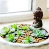 XINCHEN Ceramic Crafts Creative Home Decoration Living Room Feng Shui Ornaments Cute Little Buddha Zen Like Pots Furnishings 210811