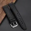 Titta på band handgjorda italienska för Mark 16 17 18 läder Watchband 20 21 22mm Classic Men First Layer Cowhide Soft Armband Retro Style Deli2