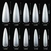 100pcs/Box Long Artificial Nails Tips Full Cover Stick on Nails Finger Extension False Nails Woman Manicure