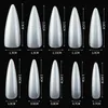 100pcs/Box Long Artificial Nails Tips Full Cover Stick on Nails Finger Extension False Nails Woman Manicure