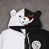 Danganronpa Monokuma Cosplay Costume Sweat à capuche unisexe Sweat-shirt T-shirt Veste à capuche Quotidien Casual Manteau Jeu Anime Périphérique Y0903