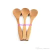 Szybka wysyłka New Arrival Handmade Bambusowe łyżki miodowe łyżki dla niemowląt Spoons Mini łyżki 13Cmx3cm Factory Hurtownie LX743