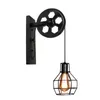 Wall Lamp Lifting Pulley Rustic Lantern Fixtures Corridor Sconce Light Home Retro Industrial Cafe E27 Adjustable Restaurant