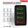 Snabb snabba mobiltelefonladdare 4 portar QC3.0 30W EU US Plug Wall Charger Adapter för iPhone 15 11 13 14 SAMSUNG S10 S8 S9 Android Phone PC