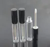 10pcs 10ml empty lip gloss bottle lip oil container, lipgloss vial,empty round lip gloss tube packing with black silver cap